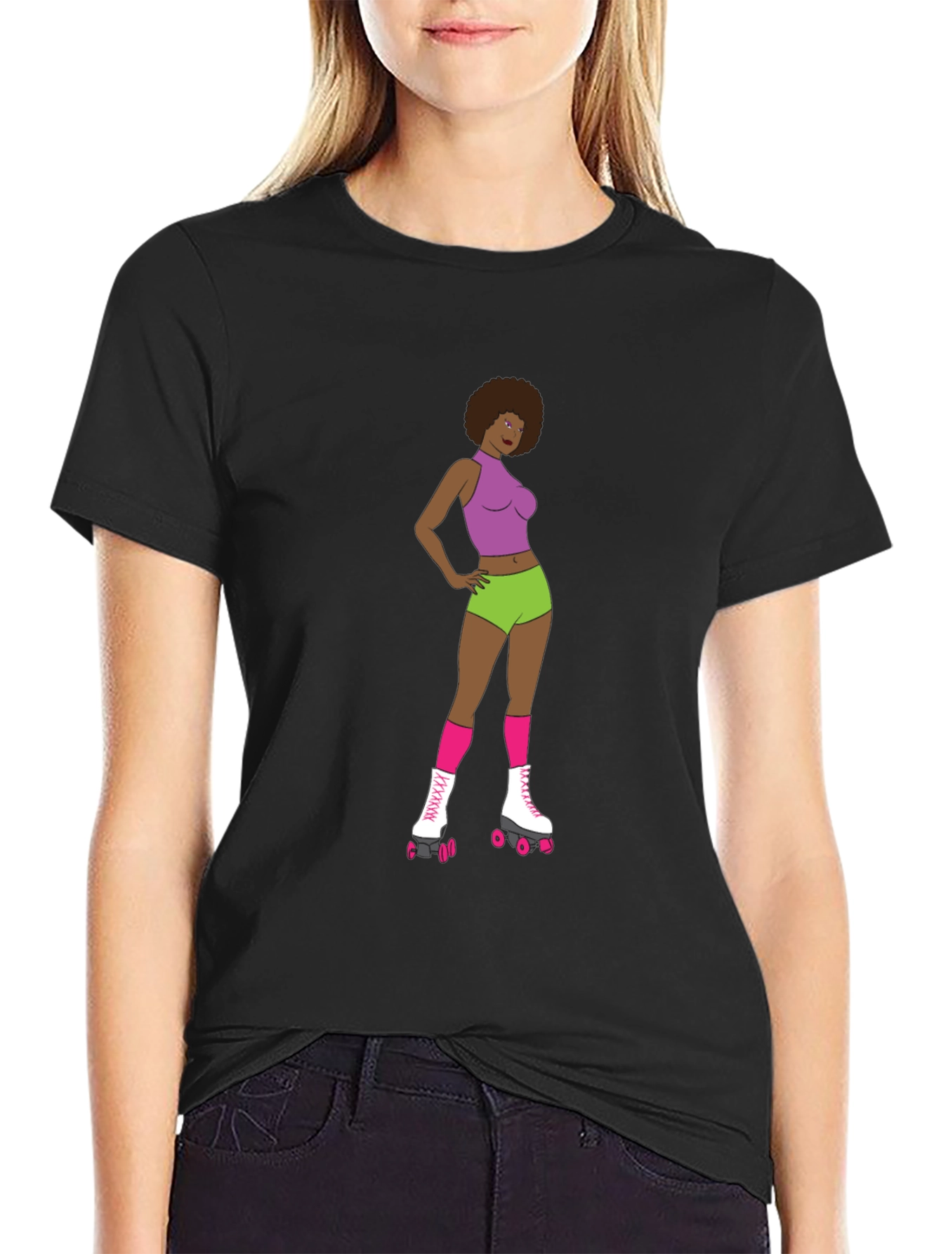 Retro Roller Girl T-Shirt
