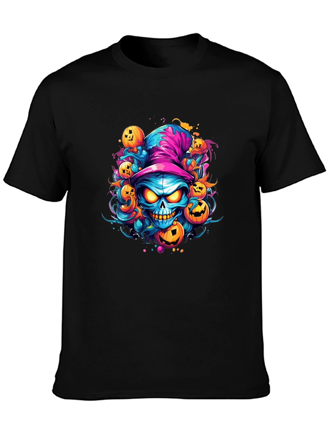 Halloween Skull & Pumpkin T-Shirt