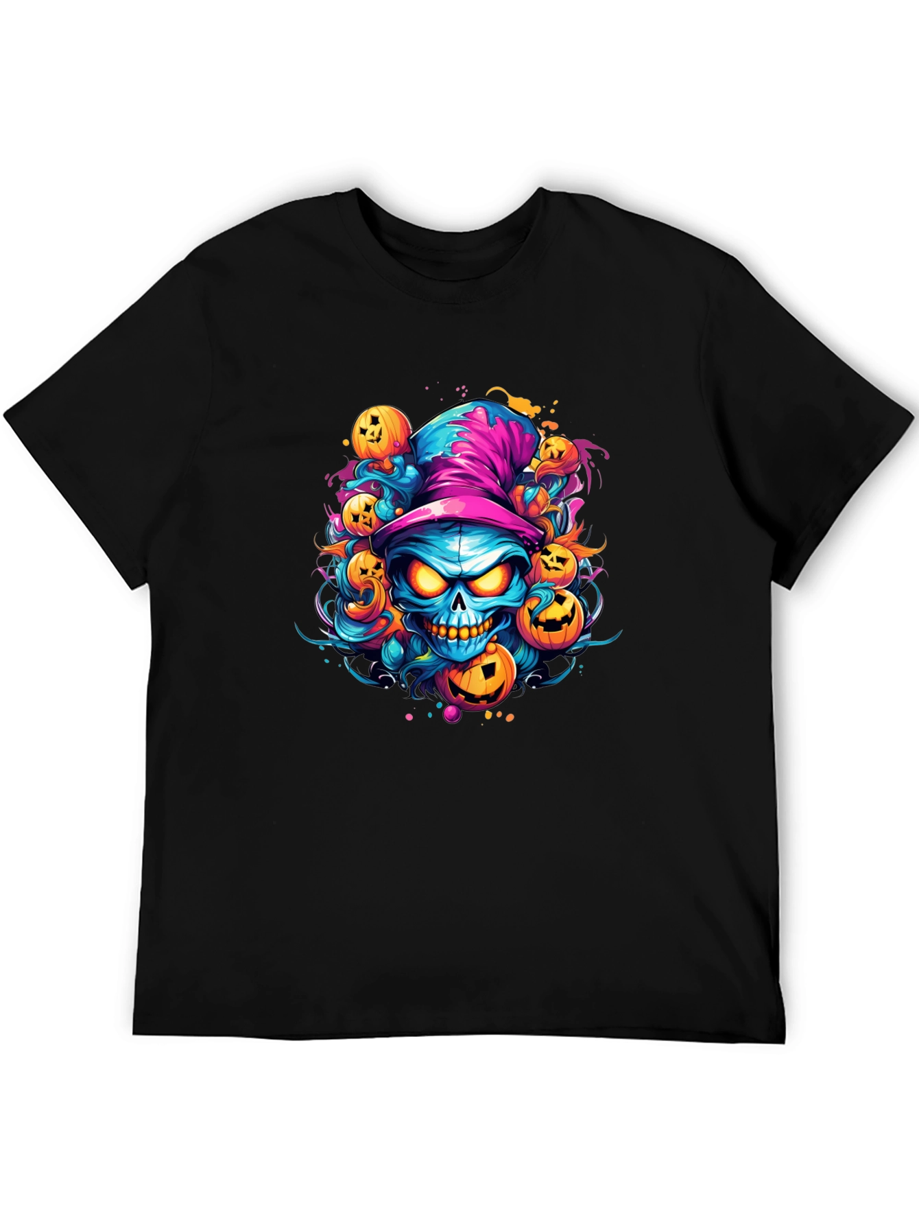 Halloween Skull & Pumpkin T-Shirt
