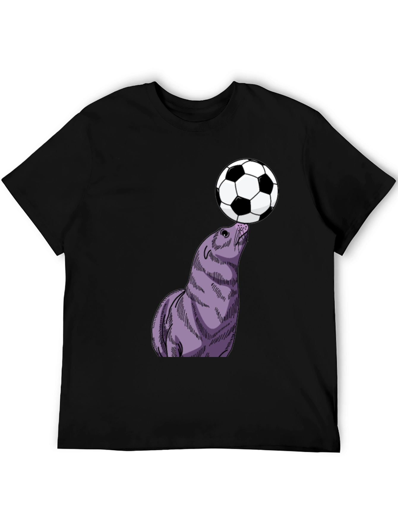 Seal Balancing Soccer Ball T-Shirt
