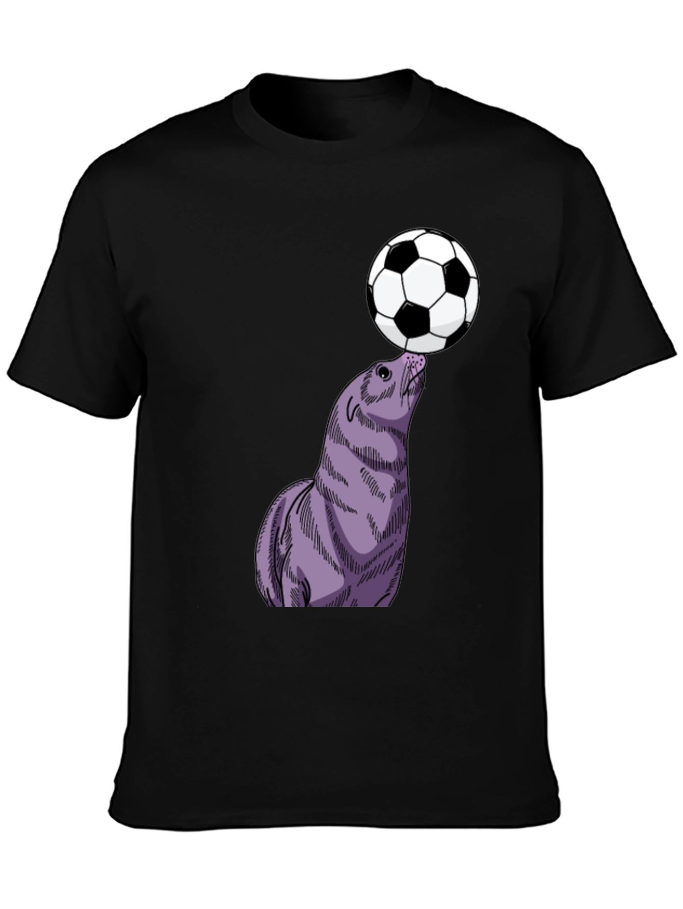 Seal Balancing Soccer Ball T-Shirt