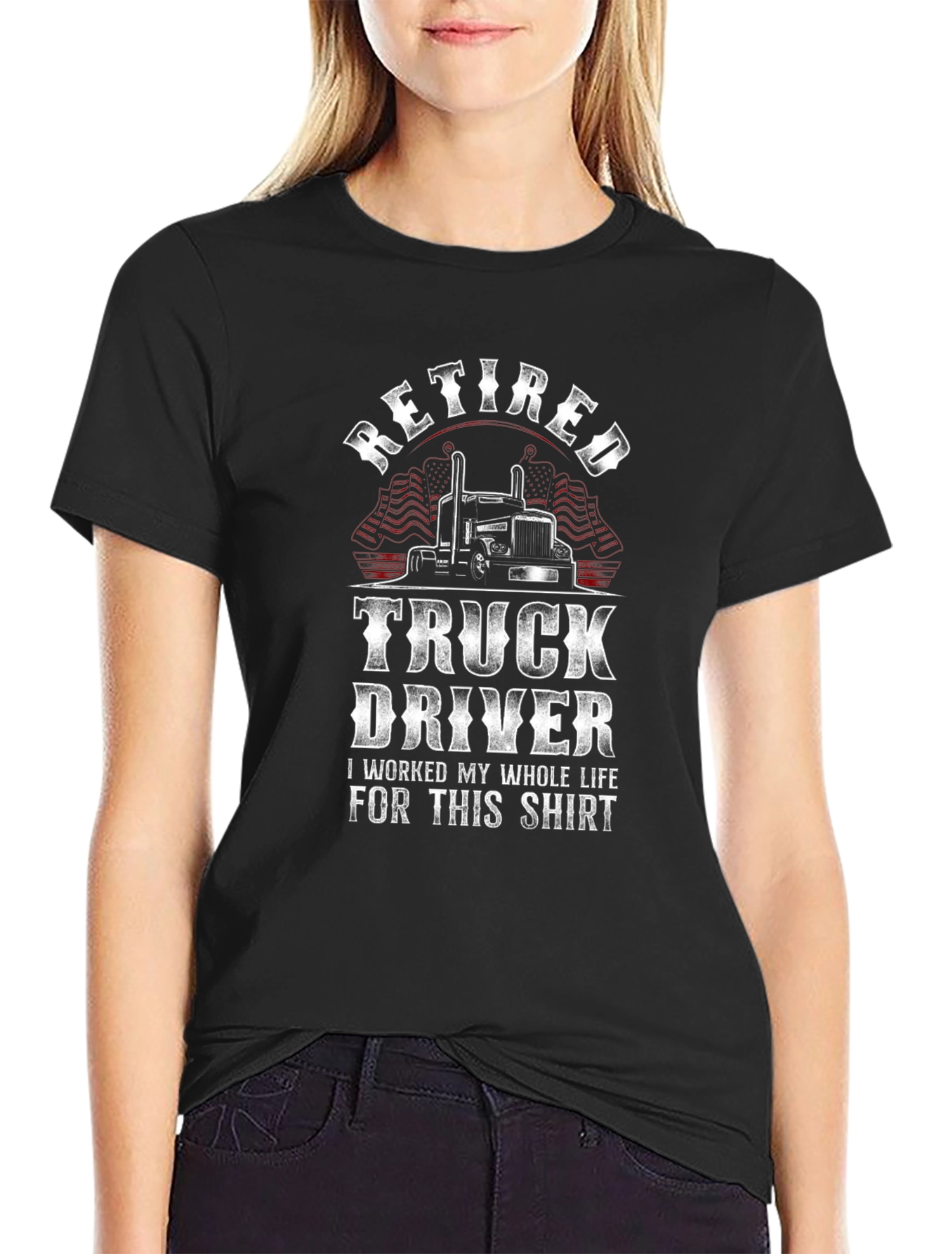 Retired Truck Driver Novelty Graphic T-Shirt