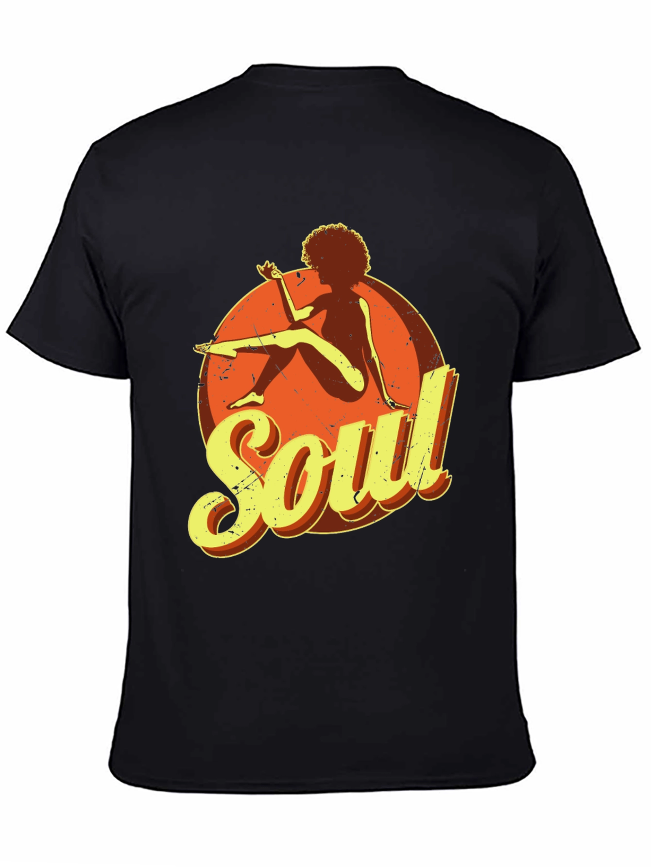 Soul Graphic T-Shirt - Retro Style Black Tee
