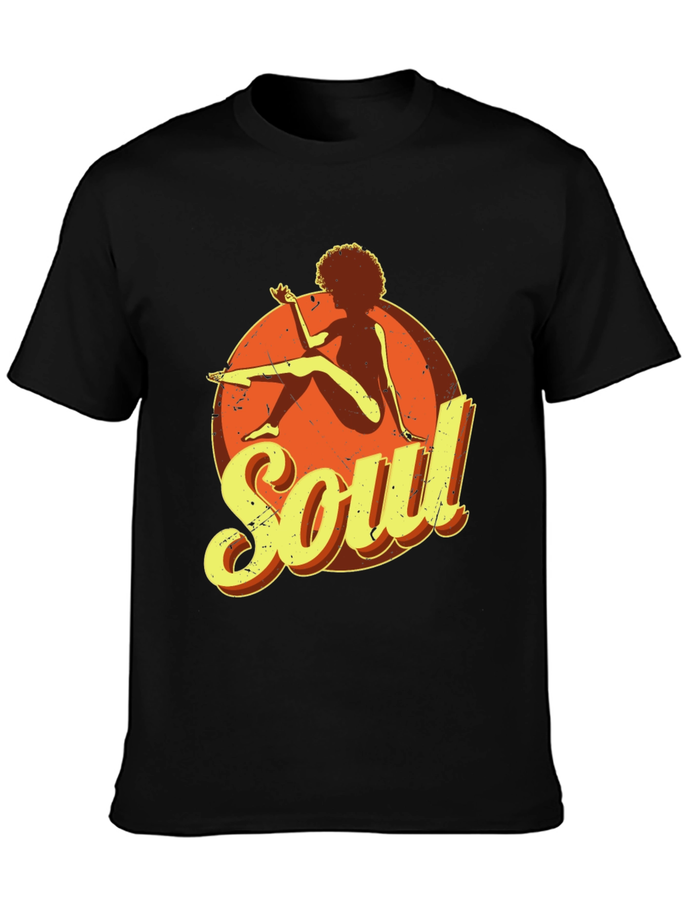 Soul Graphic T-Shirt - Retro Style Black Tee