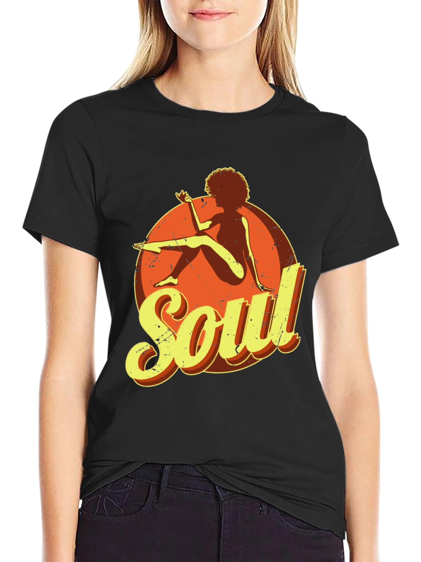 Soul Graphic T-Shirt - Retro Style Black Tee