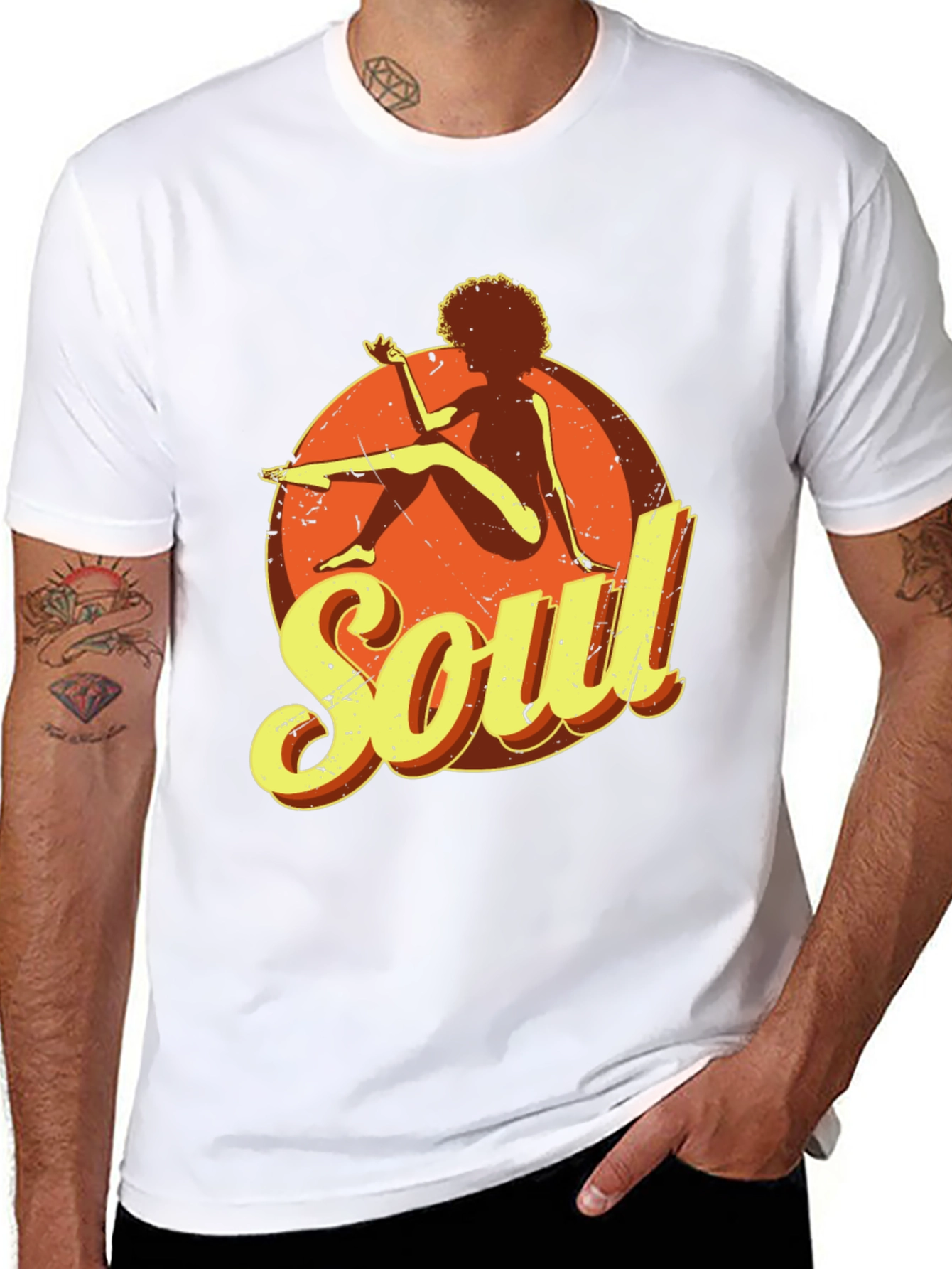 Soul Graphic T-Shirt - Retro Style Black Tee