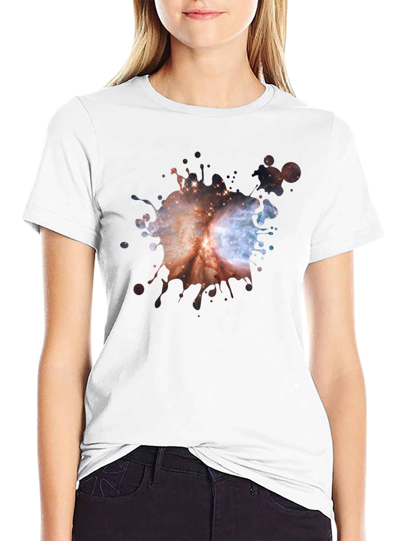 Galaxy Splash Black T-Shirt