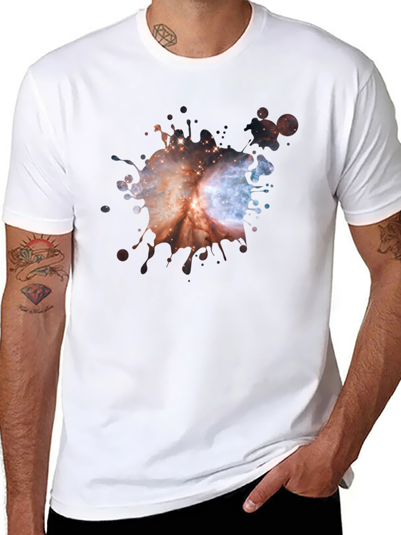 Galaxy Splash Black T-Shirt