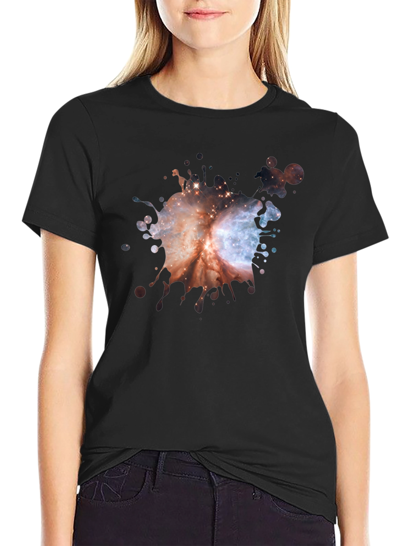 Galaxy Splash Black T-Shirt