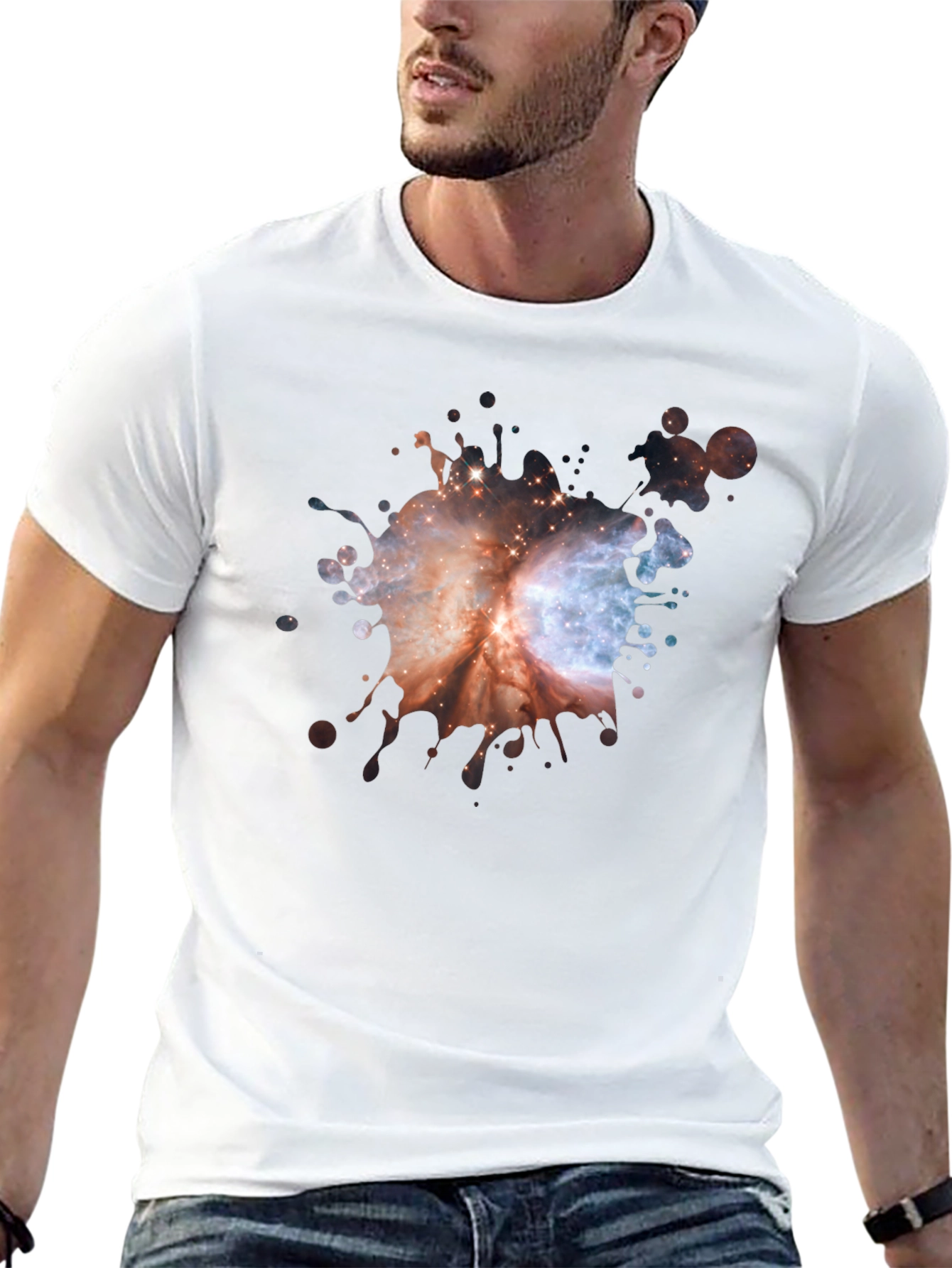 Galaxy Splash Black T-Shirt