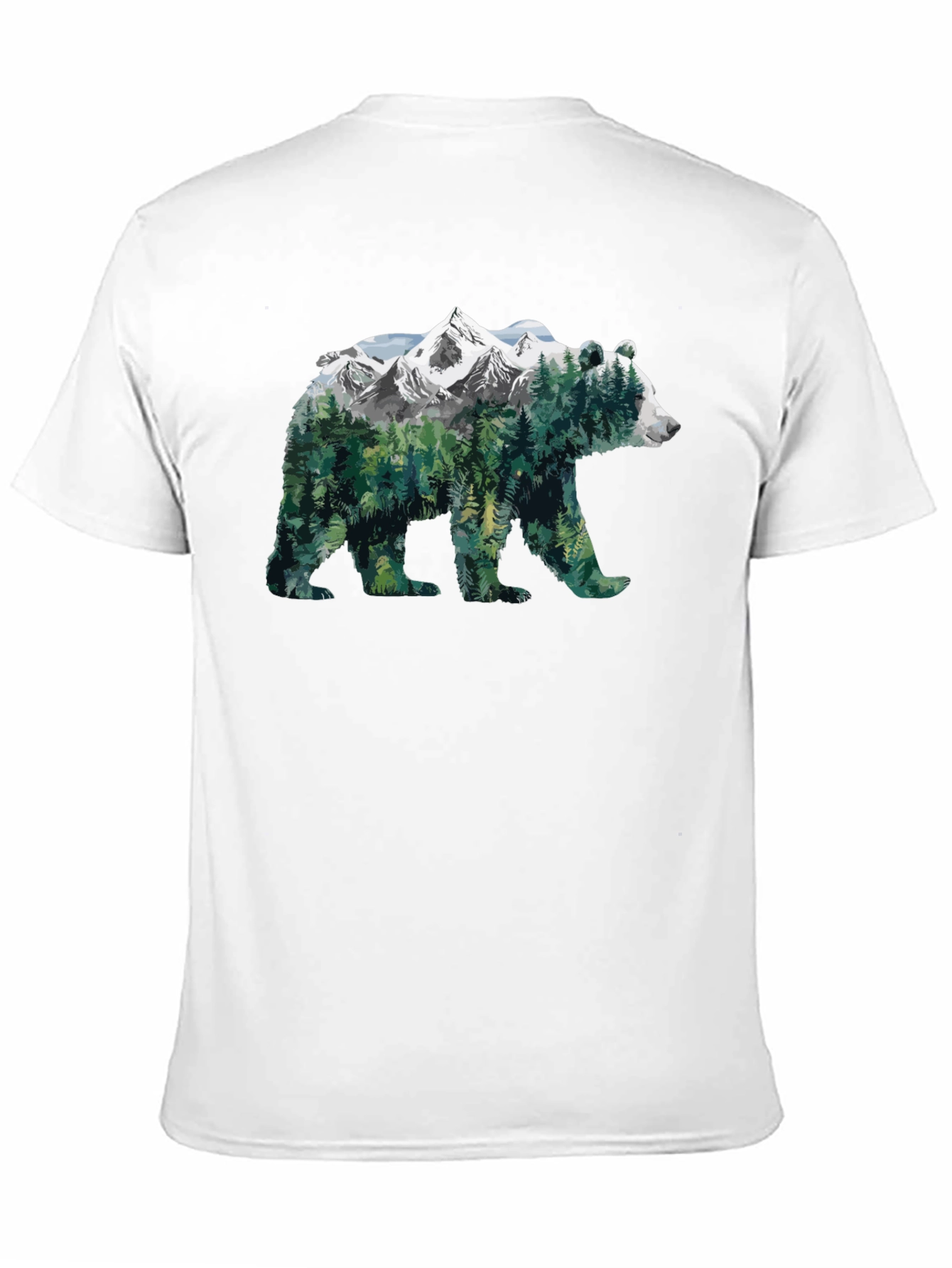 Nature Bear Graphic Tee - Mens Black T-Shirt