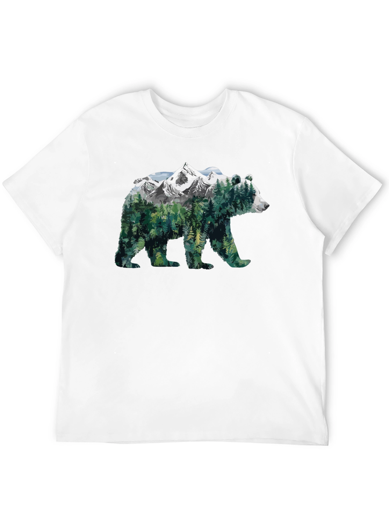 Nature Bear Graphic Tee - Mens Black T-Shirt