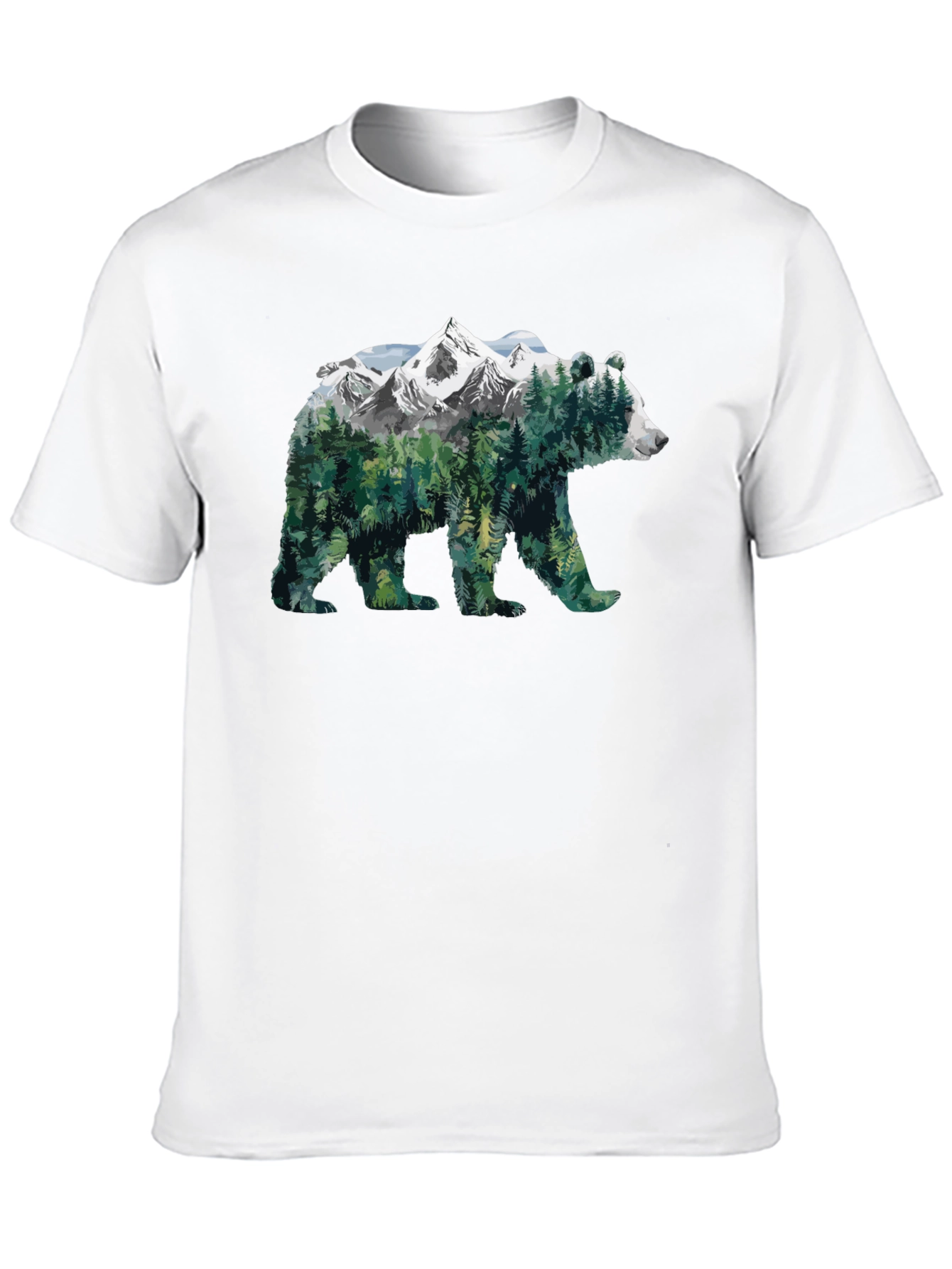 Nature Bear Graphic Tee - Mens Black T-Shirt