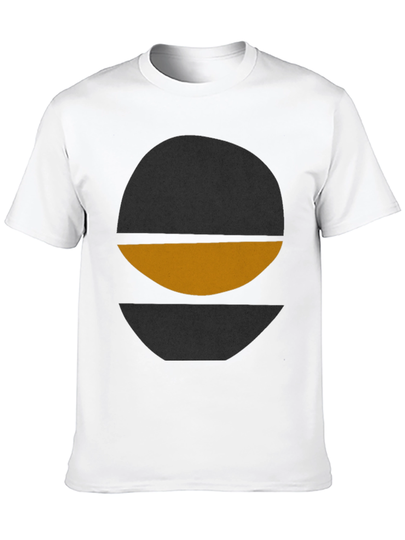 Modern Graphic Tee - Abstract Circle Design - Black