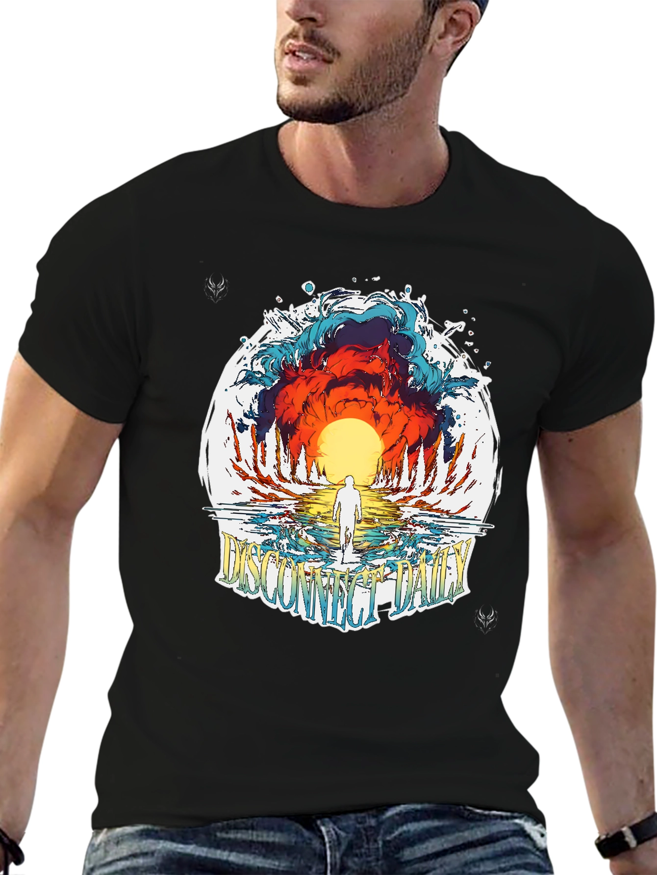 Disconnect Daily Graphic T-Shirt - Black