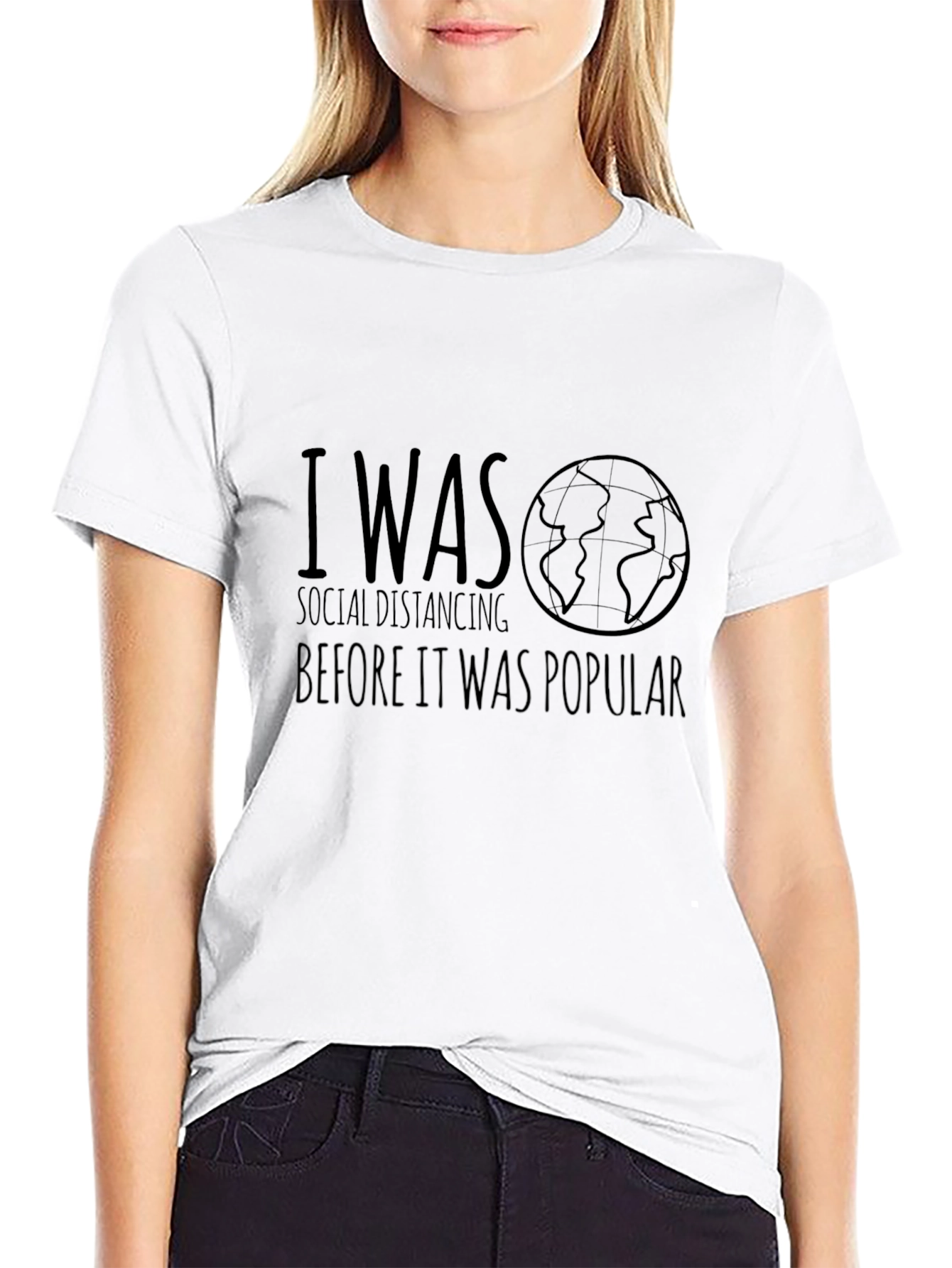 Social Distancing T-Shirt - Black Graphic Tee