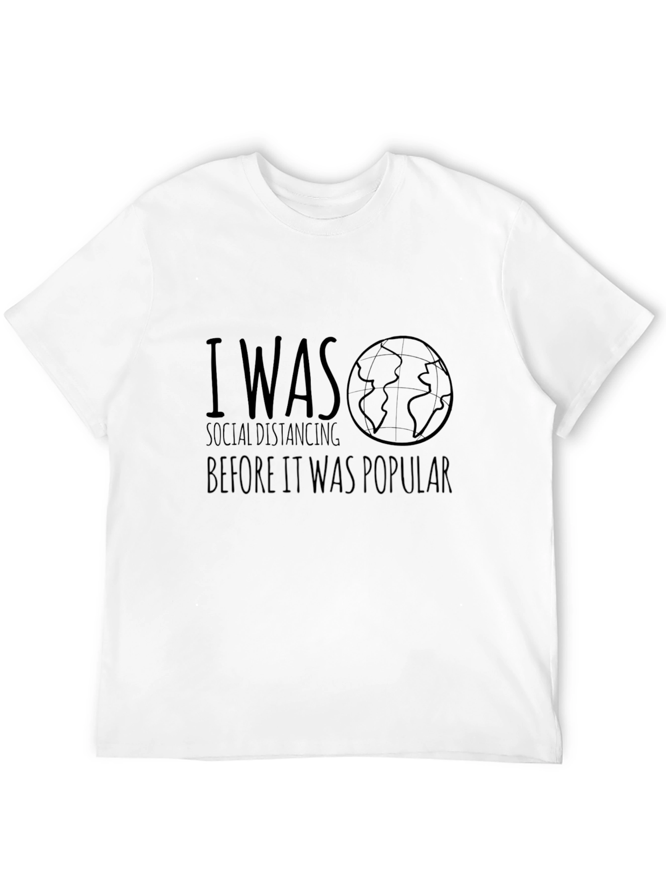 Social Distancing T-Shirt - Black Graphic Tee