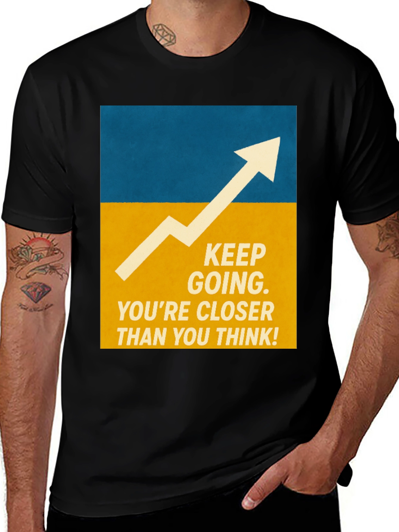 Motivational Graphic Tee - Keep Going!