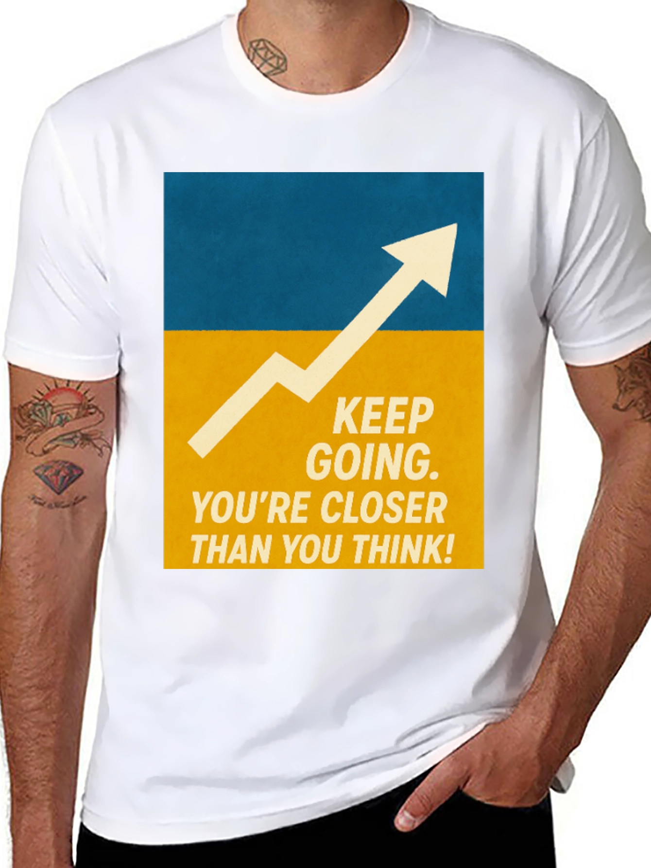 Motivational Graphic Tee - Keep Going!