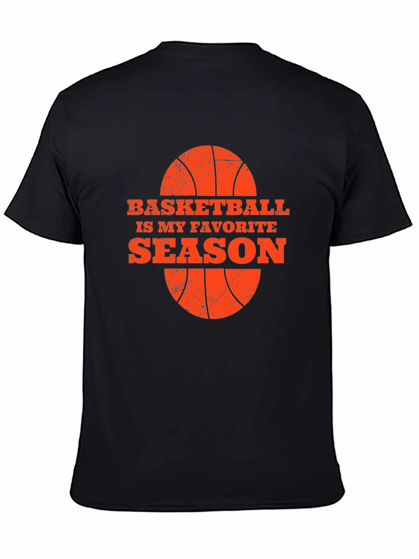 Basketball Season Favorite Tee - Black Graphic T-Shirt