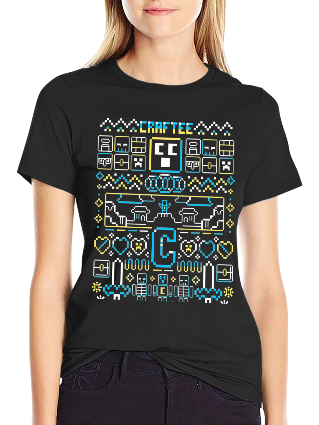 CRAFTEE Pixel Graphic Tee - Black