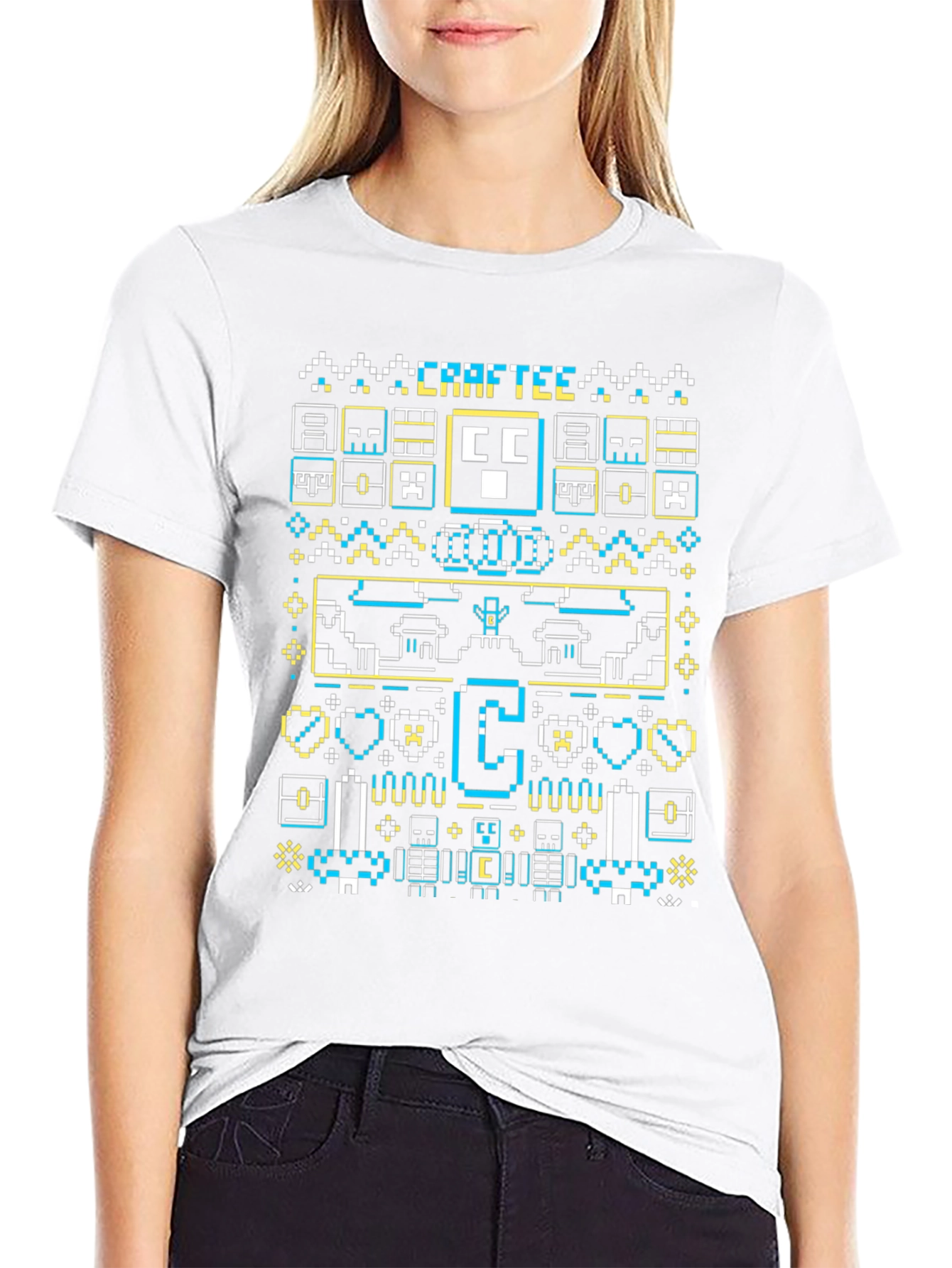 CRAFTEE Pixel Graphic Tee - Black