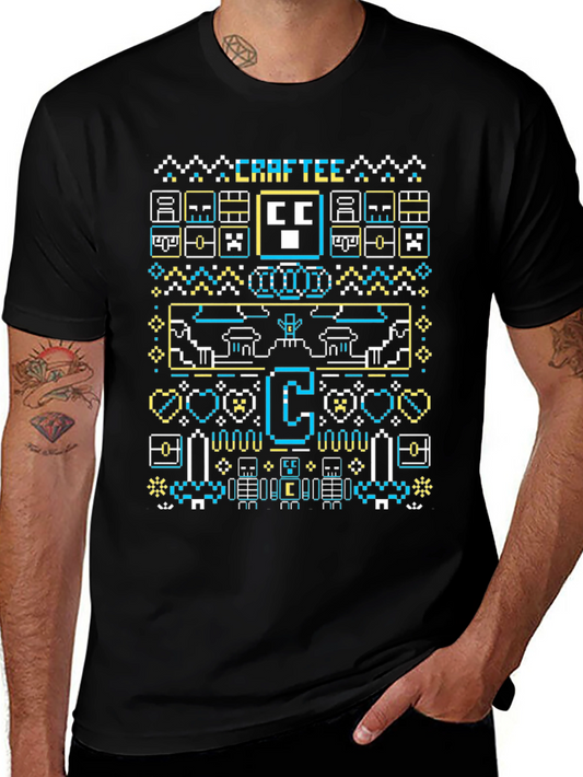 CRAFTEE Pixel Graphic Tee - Black