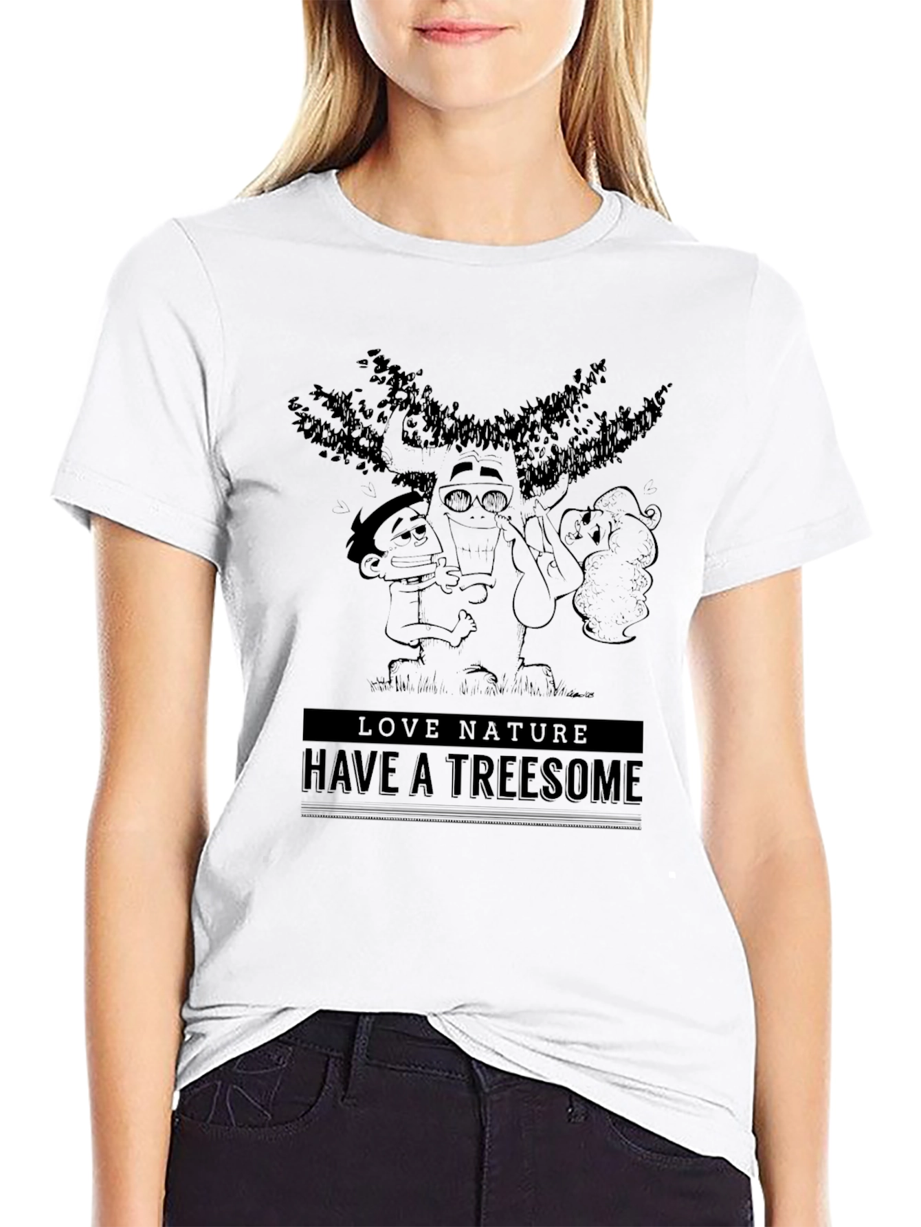 Love Nature T-Shirt: Funny Treesome Tee
