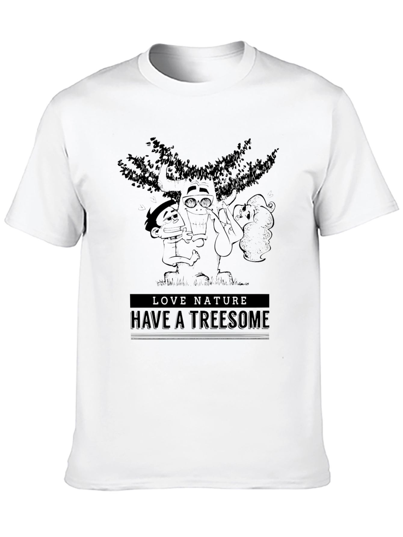 Love Nature T-Shirt: Funny Treesome Tee