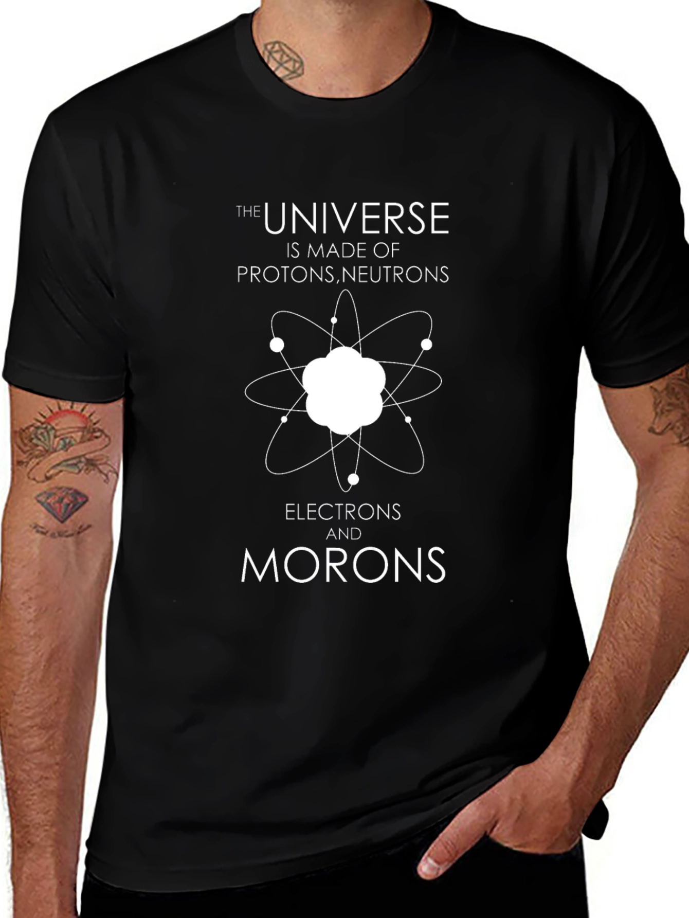 Funny Science T-Shirt - Universe Made of Morons