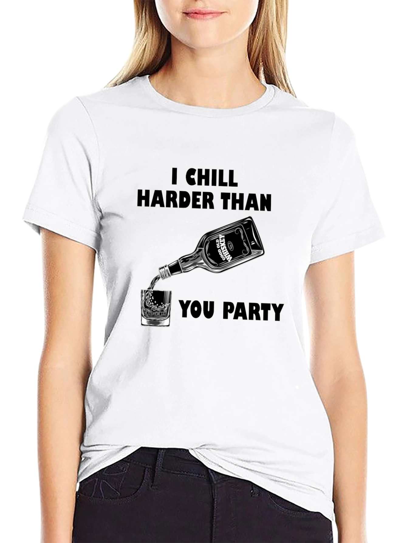 Chill Harder Whiskey Graphic Tee