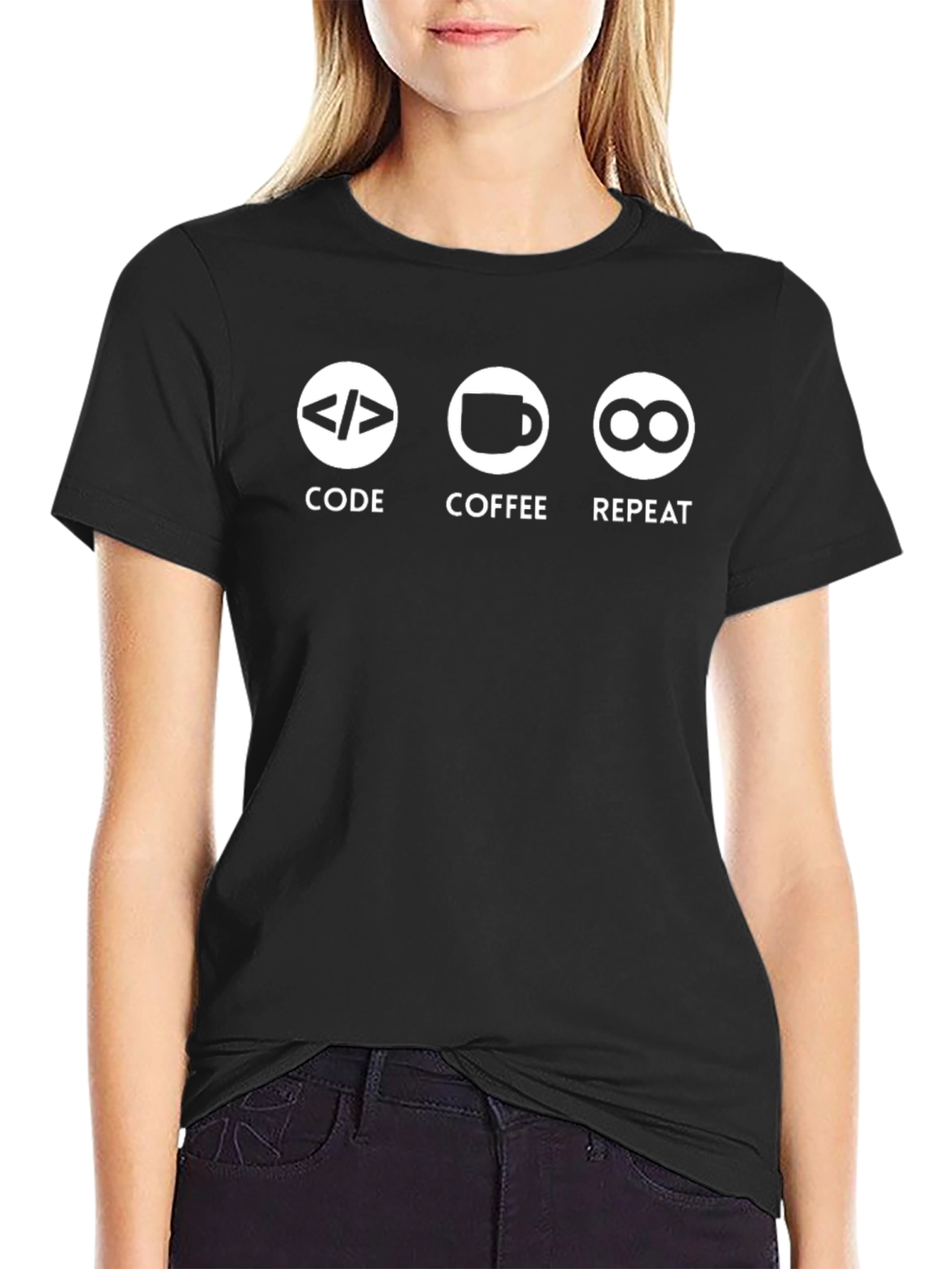Code Coffee Repeat Programmer T-Shirt