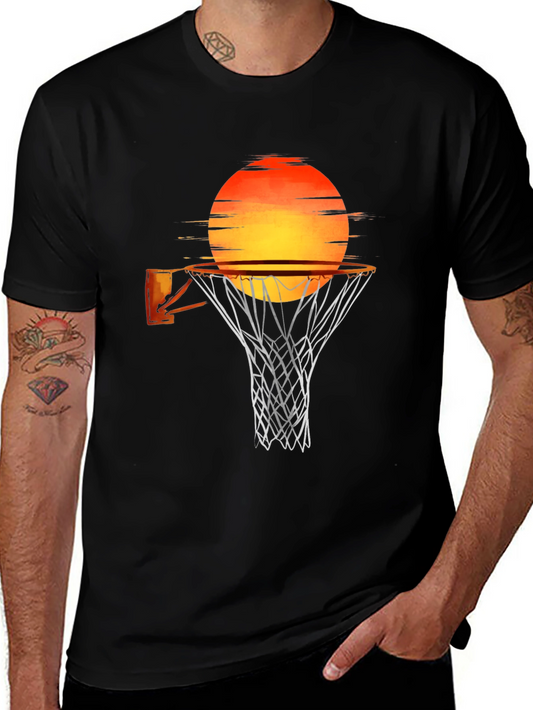 Sunset Basketball T-Shirt - Black