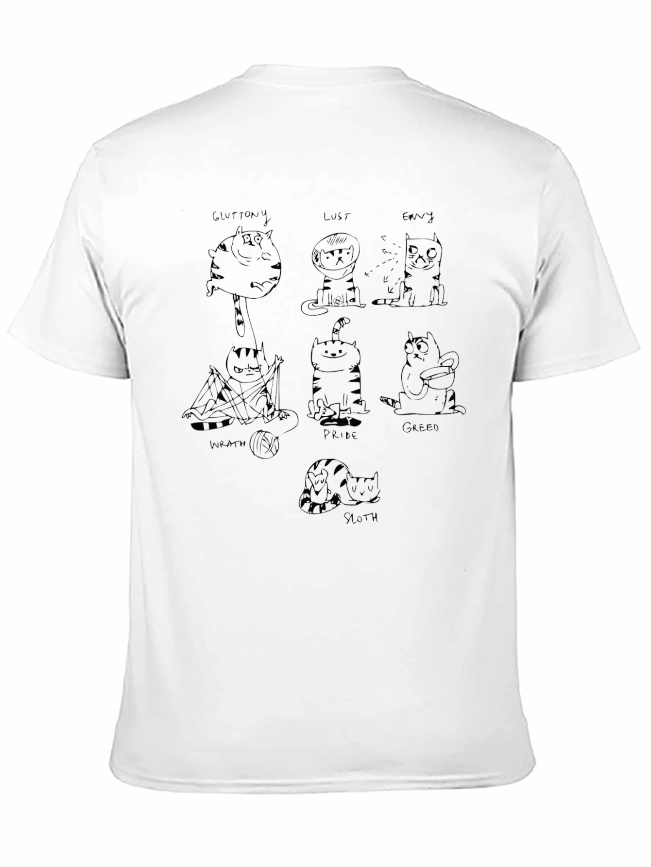 Seven Deadly Sins Cat Graphic Tee