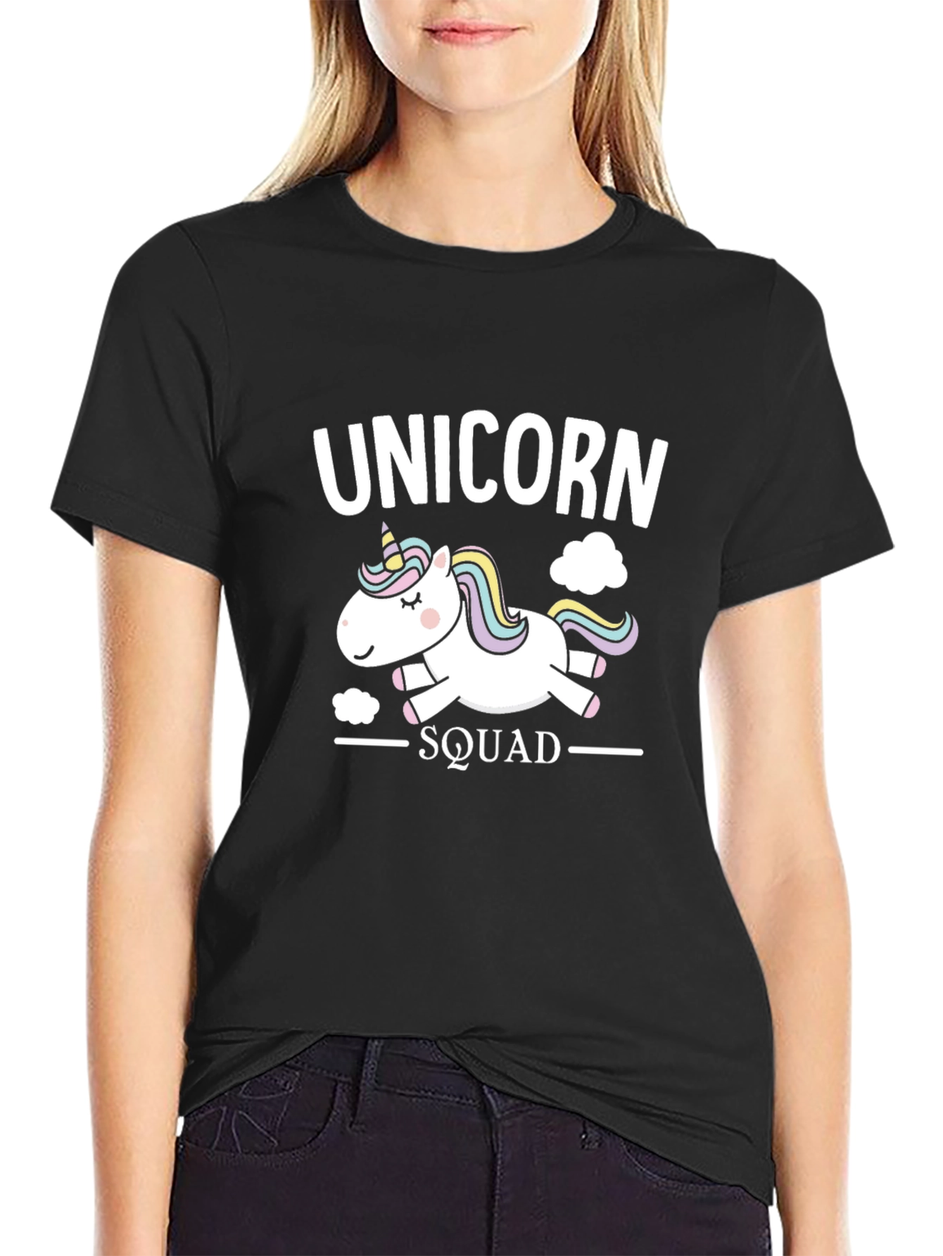 Unicorn Squad Black Graphic T-Shirt