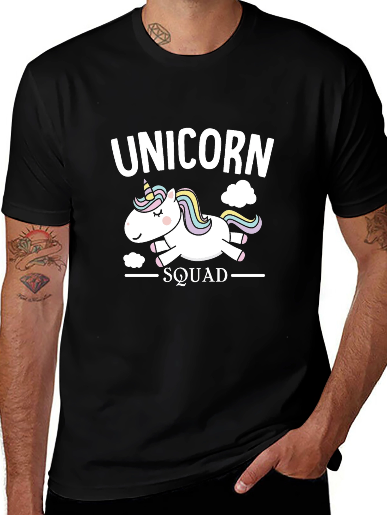 Unicorn Squad Black Graphic T-Shirt