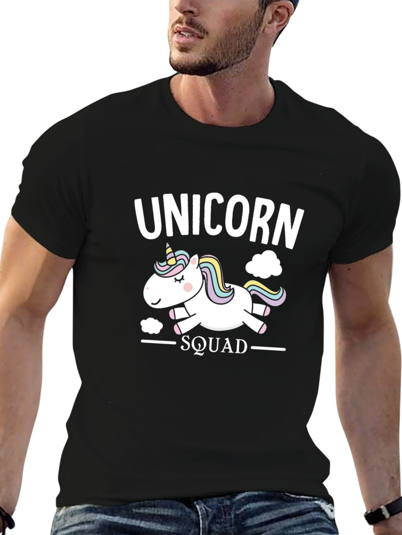 Unicorn Squad Black Graphic T-Shirt