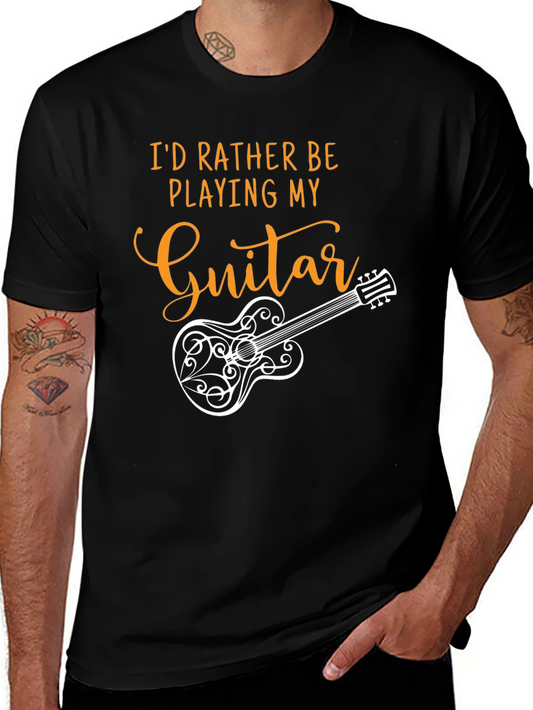 Guitar Player Black T-Shirt