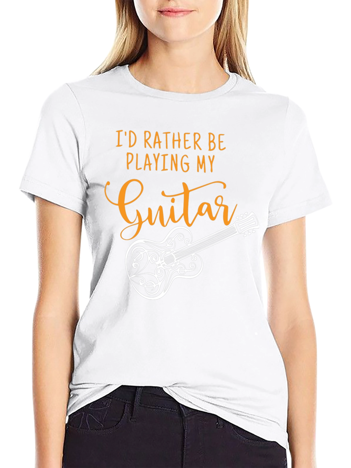 Guitar Player Black T-Shirt