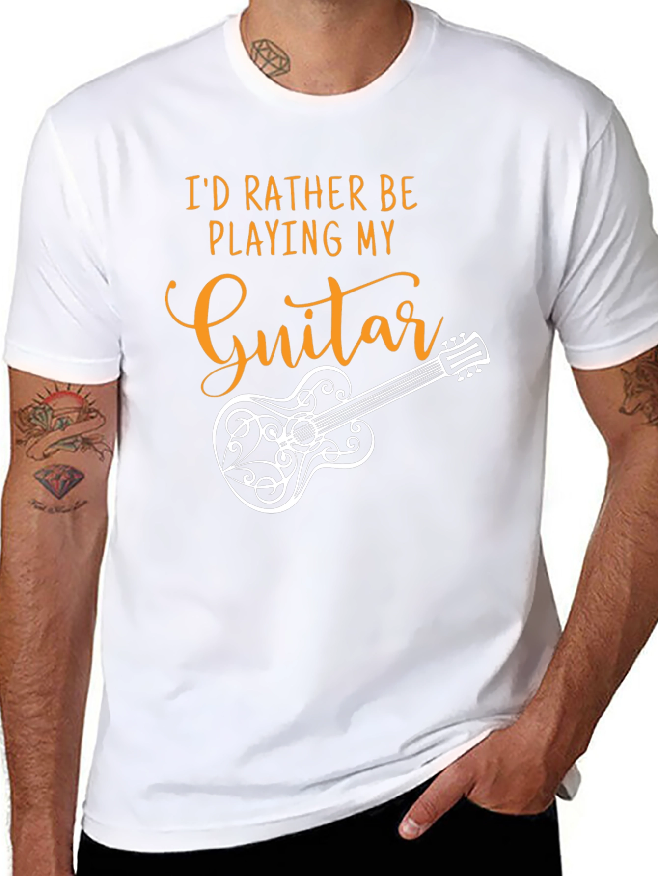 Guitar Player Black T-Shirt