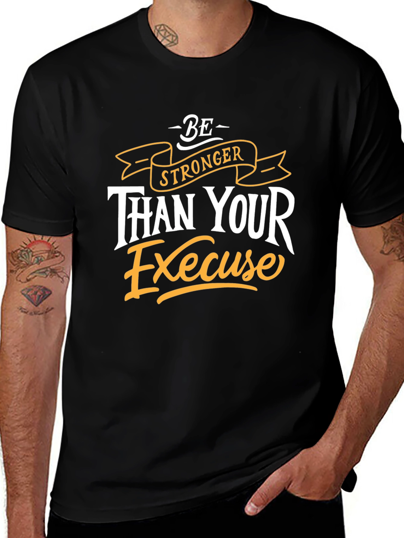 Motivational Graphic Tee: Be Stronger Than Your Excuse