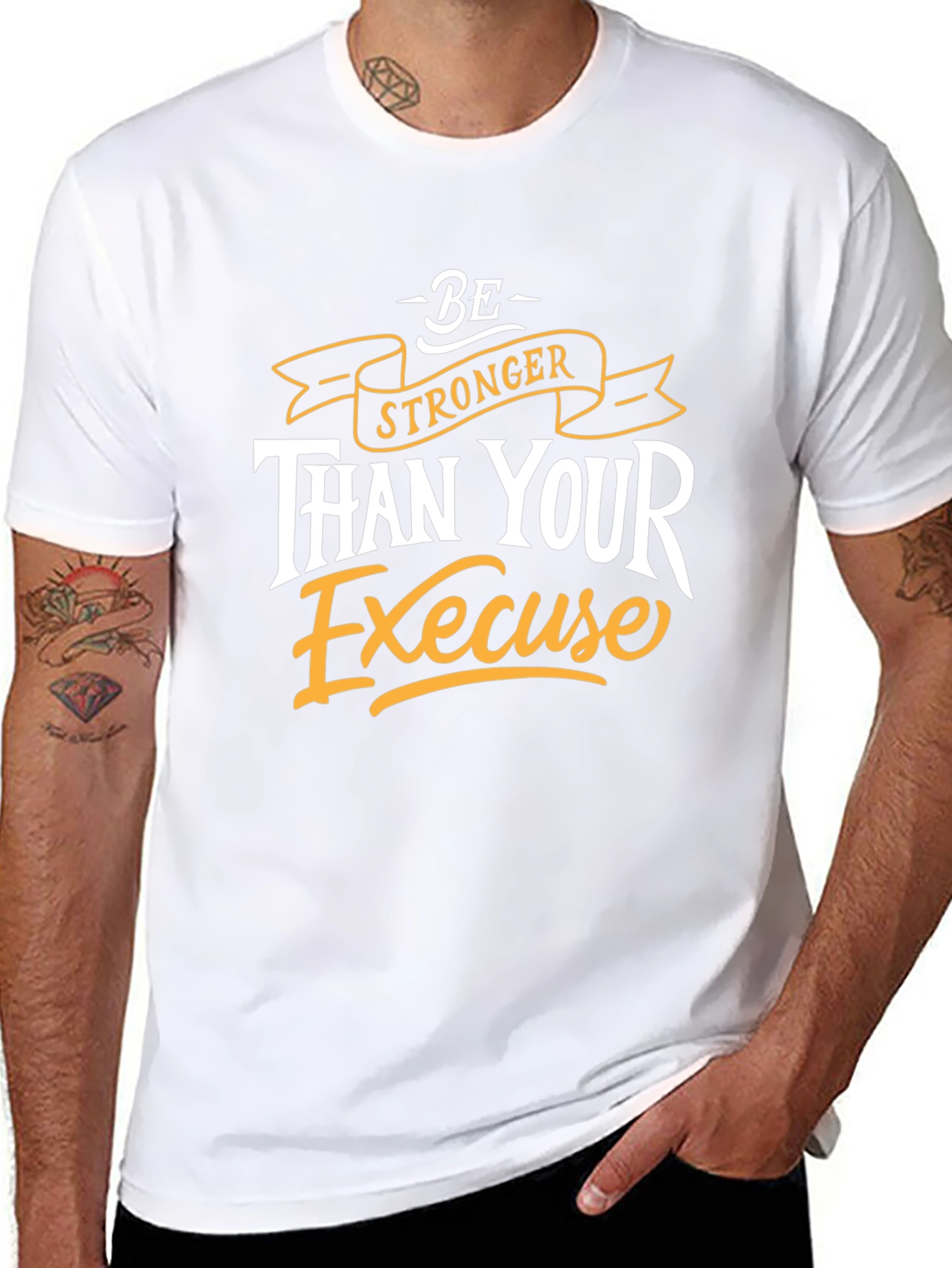 Motivational Graphic Tee: Be Stronger Than Your Excuse