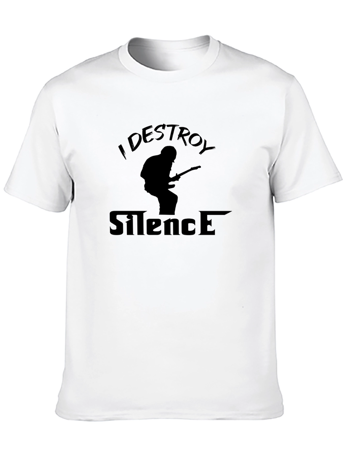 I Destroy Silence Black Graphic Tee