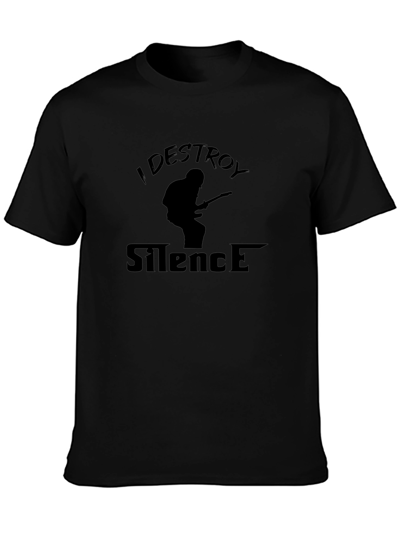 I Destroy Silence Black Graphic Tee