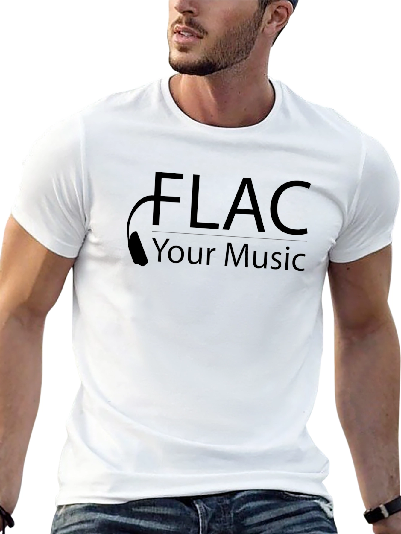 FLAC Your Music Black Tee - High Quality