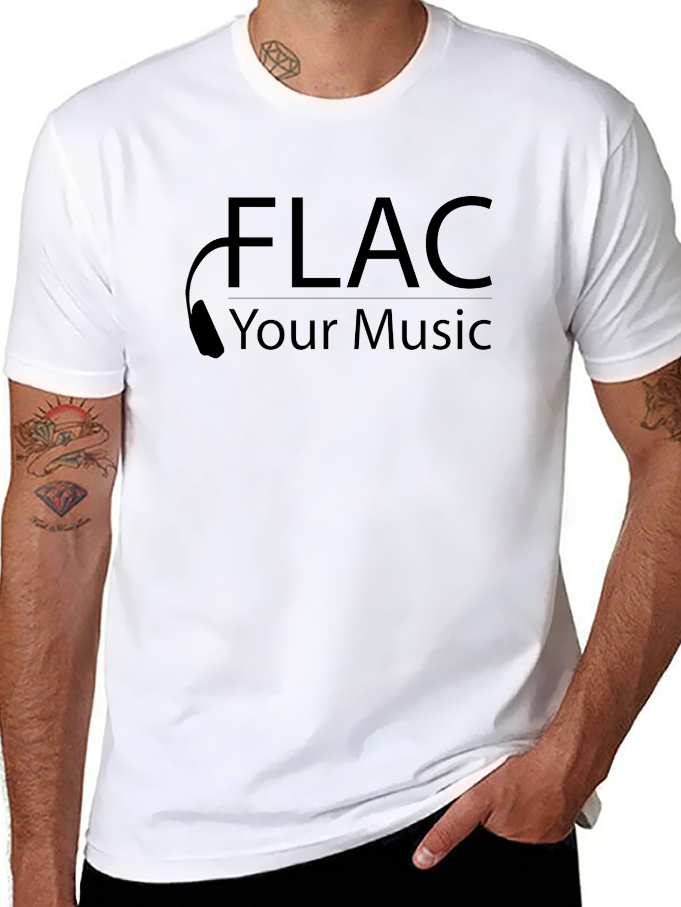 FLAC Your Music Black Tee - High Quality