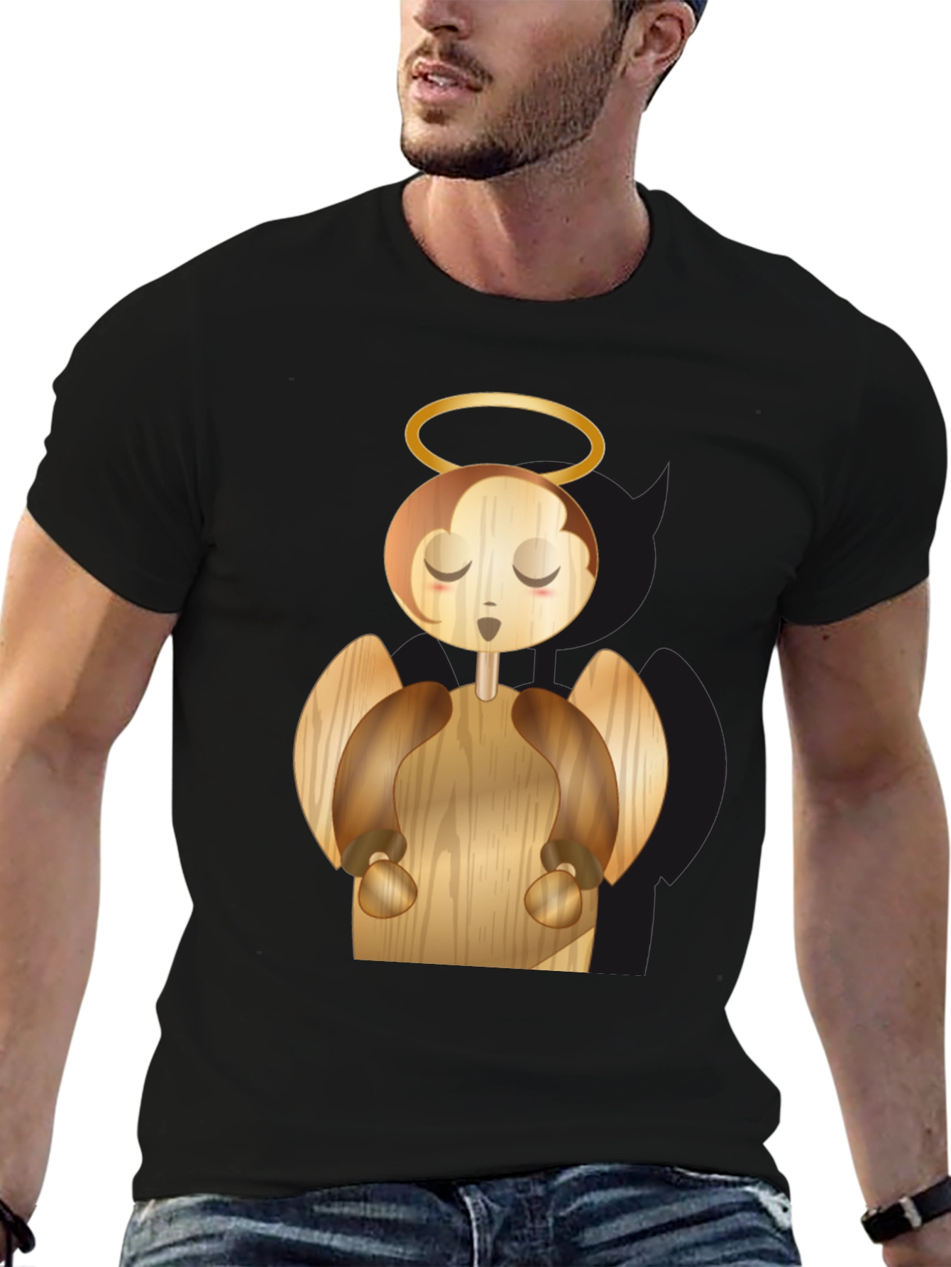 Angel Graphic Black T-Shirt