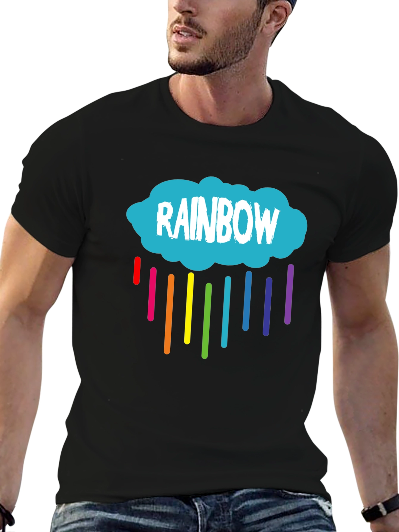 Rainbow Cloud Graphic T-Shirt - Unisex
