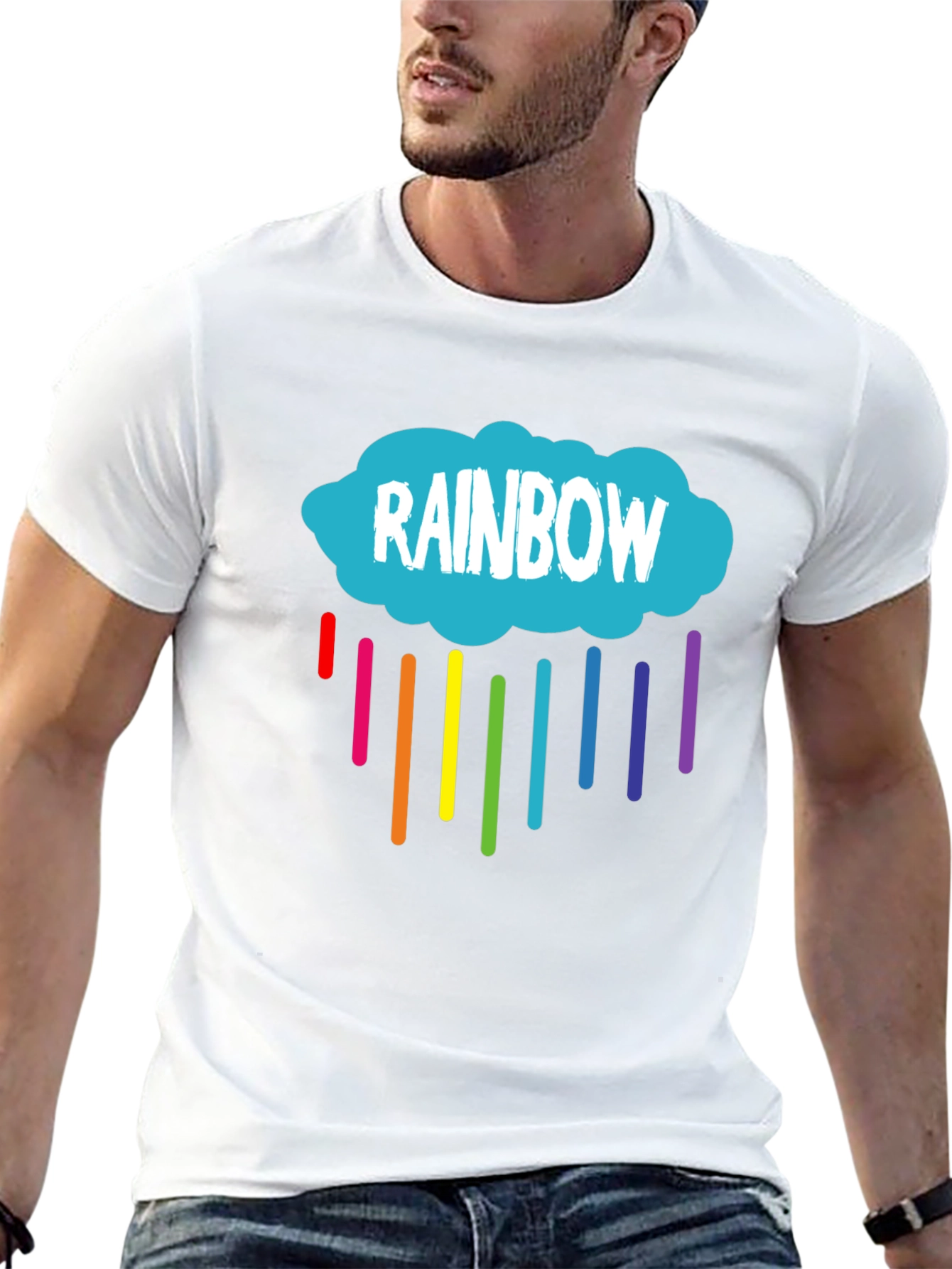 Rainbow Cloud Graphic T-Shirt - Unisex