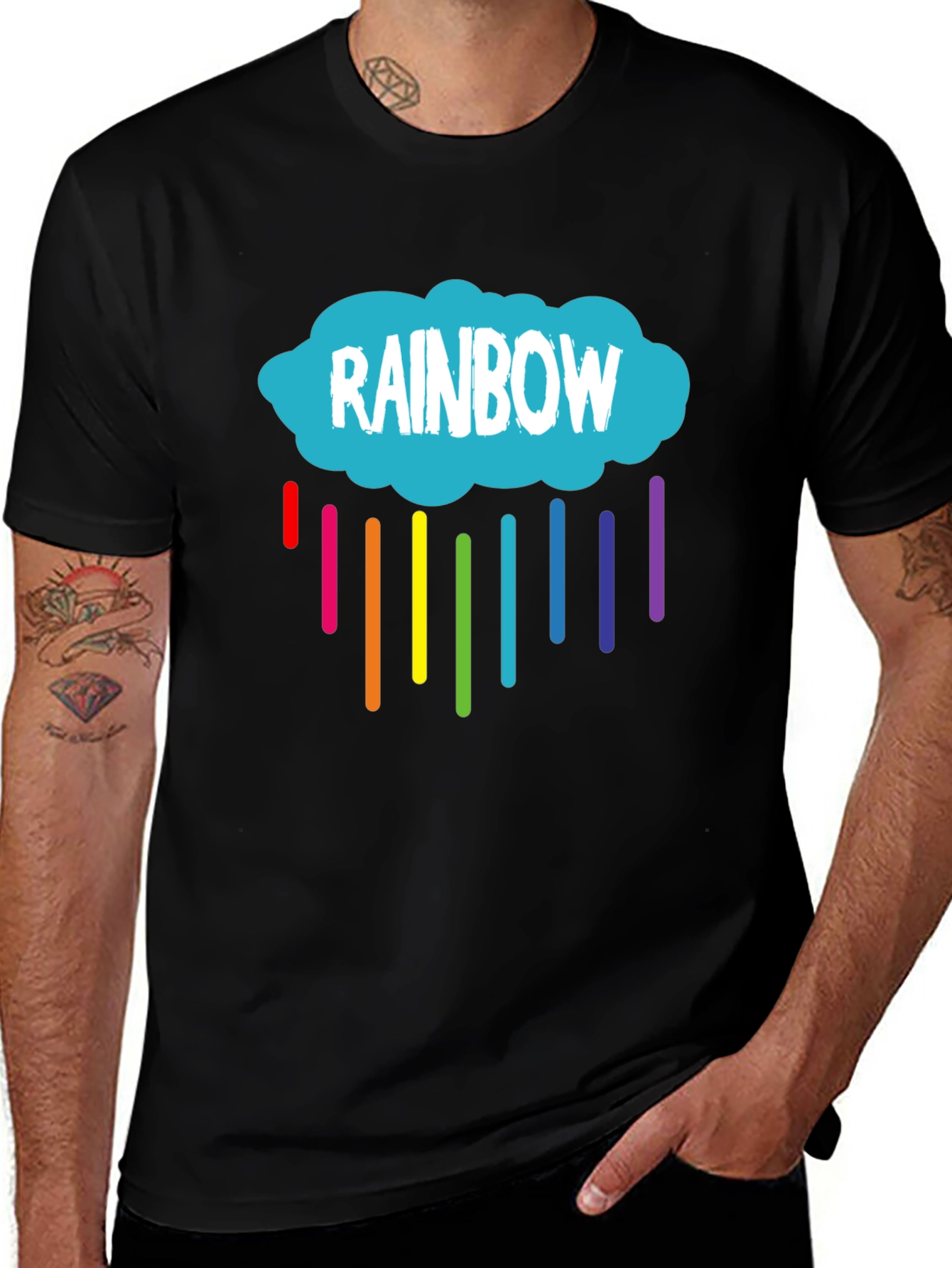 Rainbow Cloud Graphic T-Shirt - Unisex